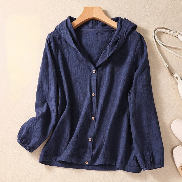Women’s Blouse | Hooded Button-Up