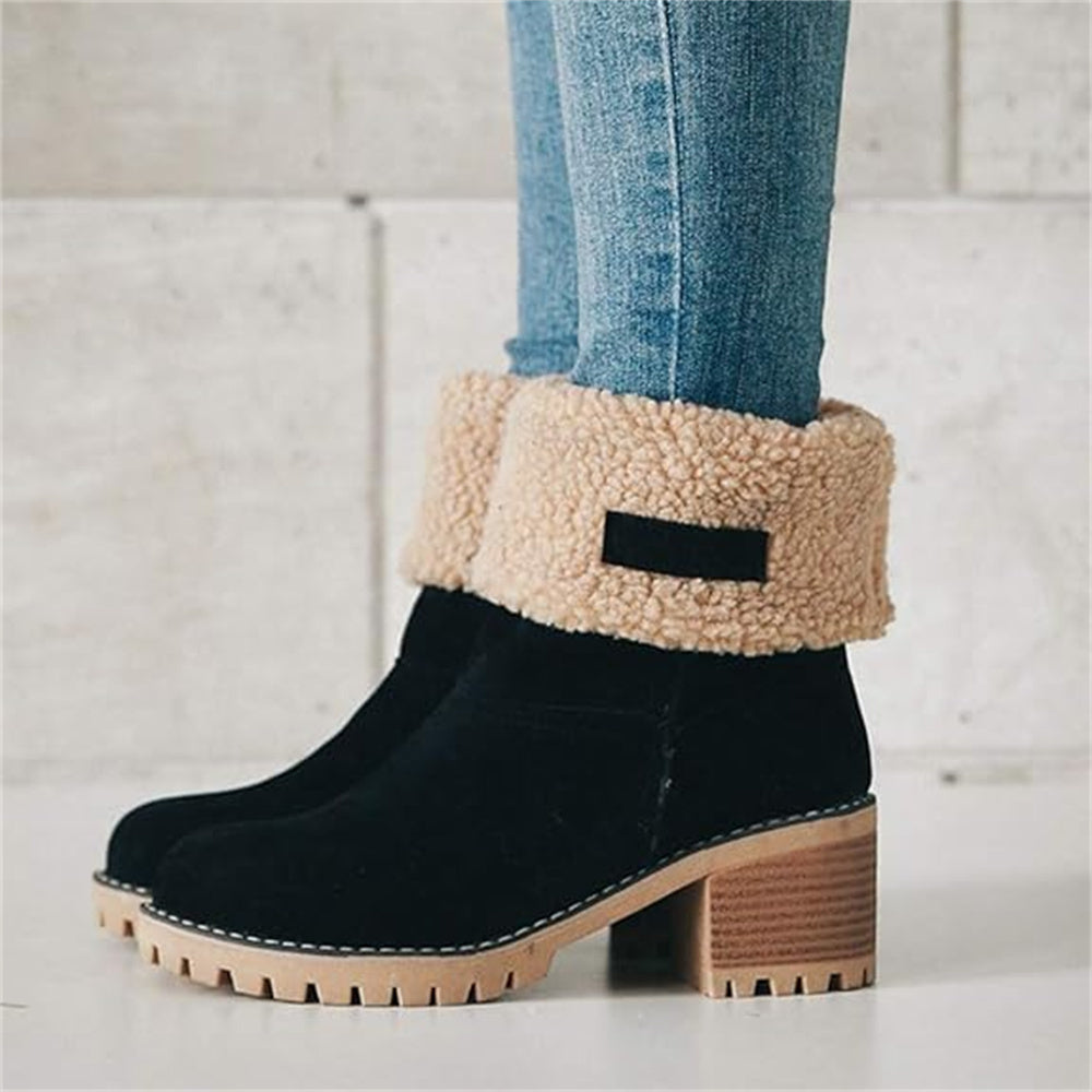 Boots for Women | Faux Shearling Cuff Ankle Style