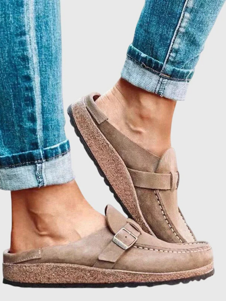 Loafers For Women | Buckle Strap Closed Toe