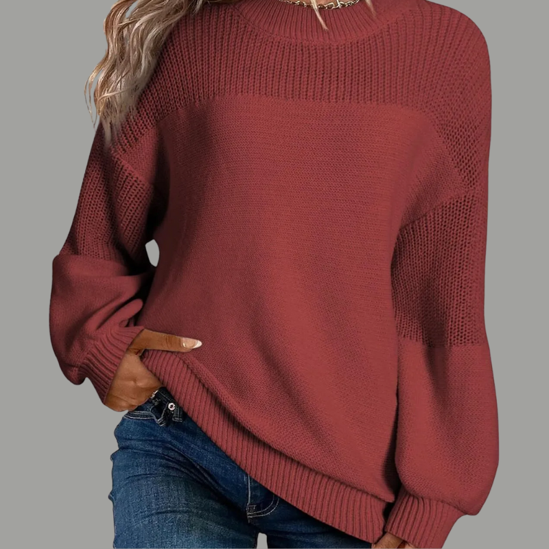 Women’s Sweater | Textured Knit Panels