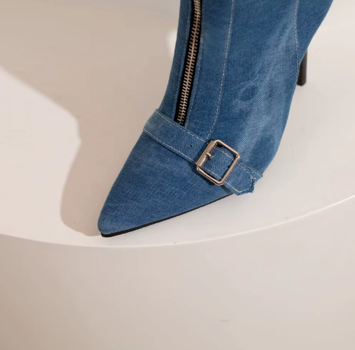 Boots For Women | Pointed Toe Ankle Stiletto Heel