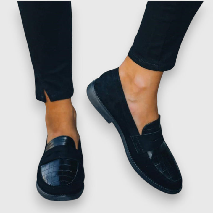Loafers For Women | Textured Panel Closed Toe