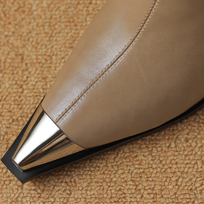 Boots For Women | Pointed Toe Block Heel Style