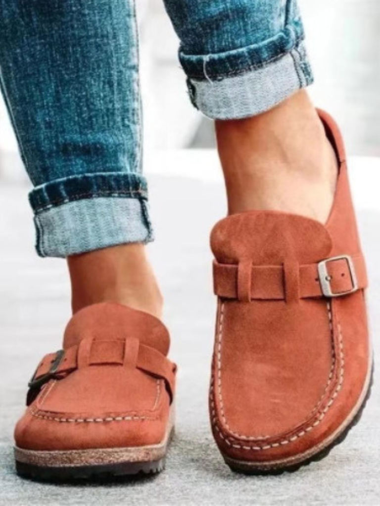 Loafers For Women | Buckle Strap Closed Toe