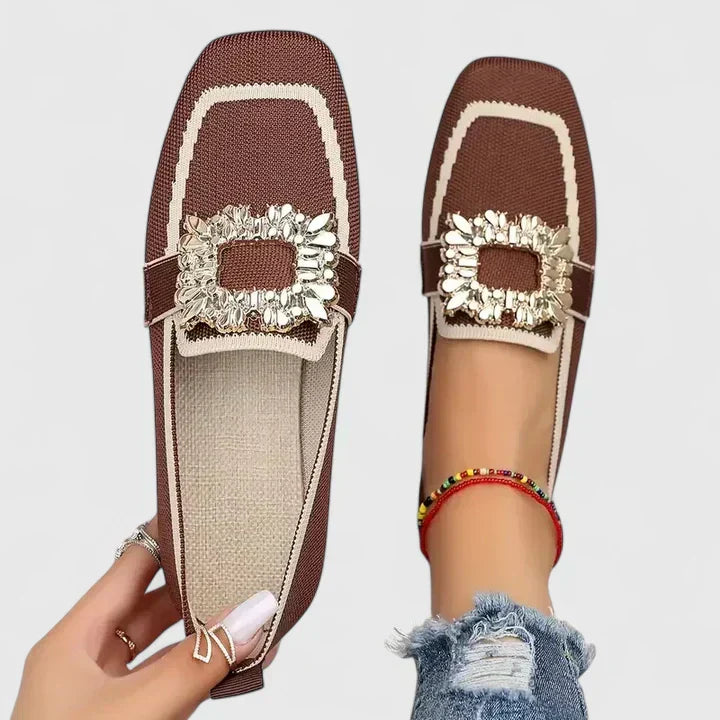 Loafers For Women | Square Toe Decorative Strap