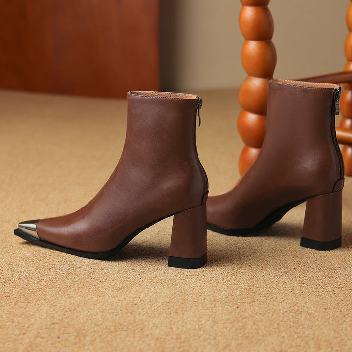 Boots For Women | Pointed Toe Block Heel Style