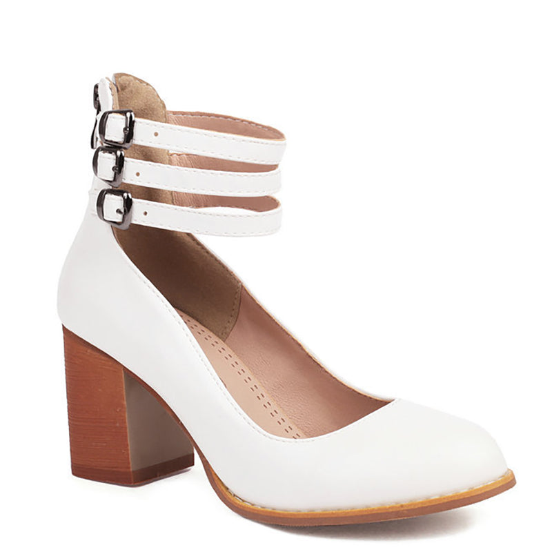 Heels For Women | Ankle Strap Block Heel