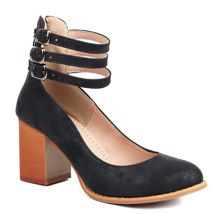 Heels For Women | Ankle Strap Block Heel