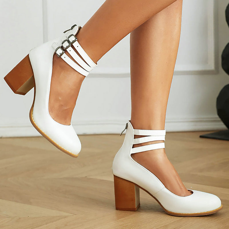 Heels For Women | Ankle Strap Block Heel