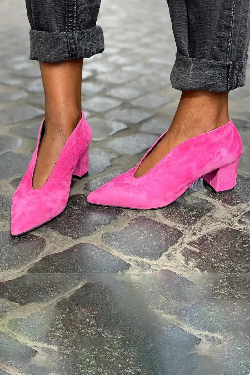 Block Heels for Women | Pointed Closed Toe